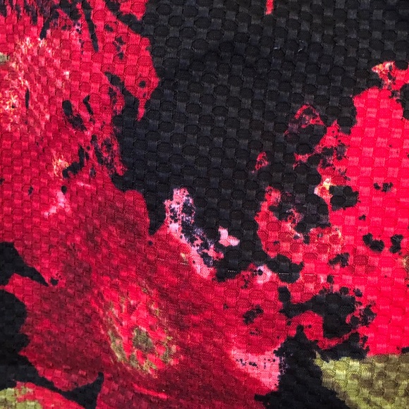 Talbots Pencil Midi skirt 10 Red Black Green - Picture 4 of 5